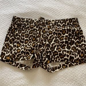 J Crew Leopard Shorts Size 2